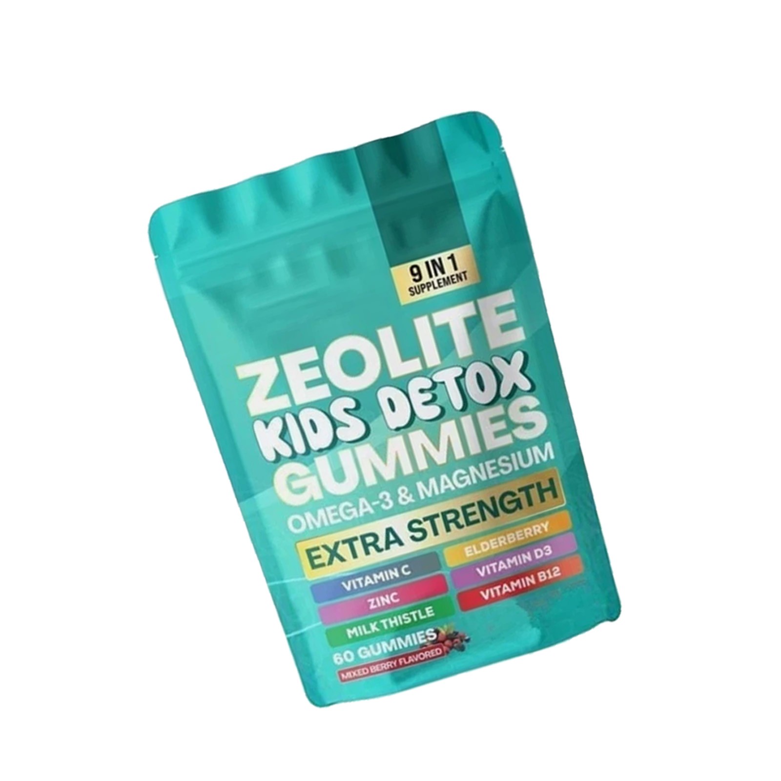 Berry Gummies Kids All-in-One Mixed Detox Flavored Zeolite 60 Gummies 1