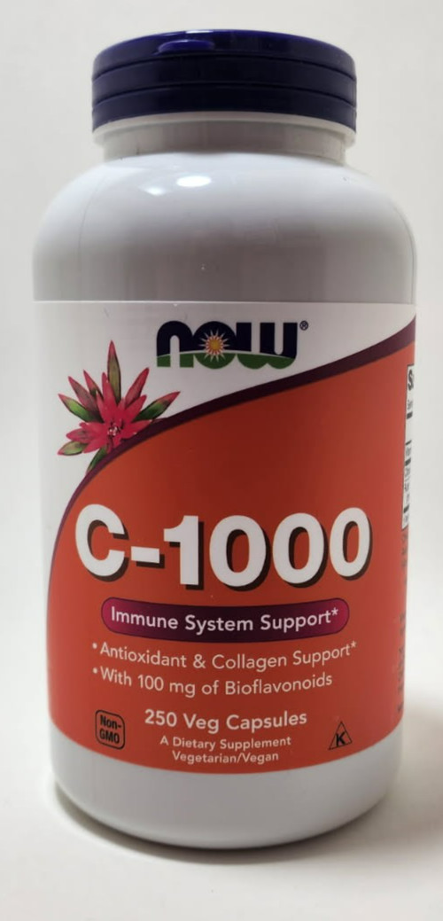 NOW C-1000 Vitamin C 250 Veg Capsules Immune System Support