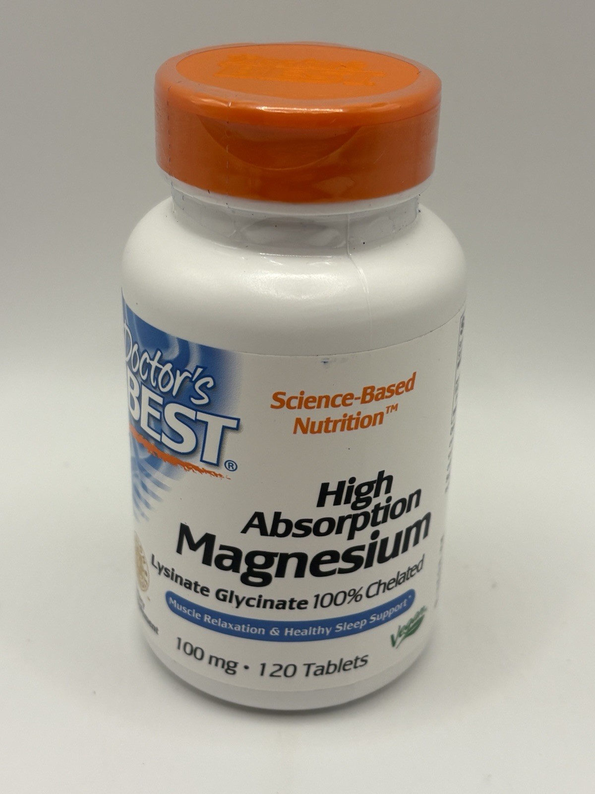 Doctor’s Best High Absorption Magnesium 120 tabs Exp 9/2026