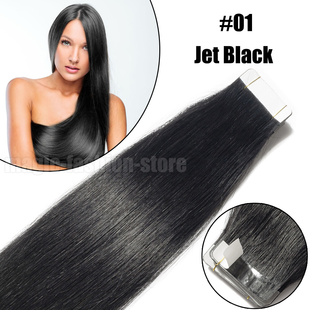CLEARANCE 60Pcs Tape In Remy Human Hair Extensions Fusion Glue Weft Thick 150Gr