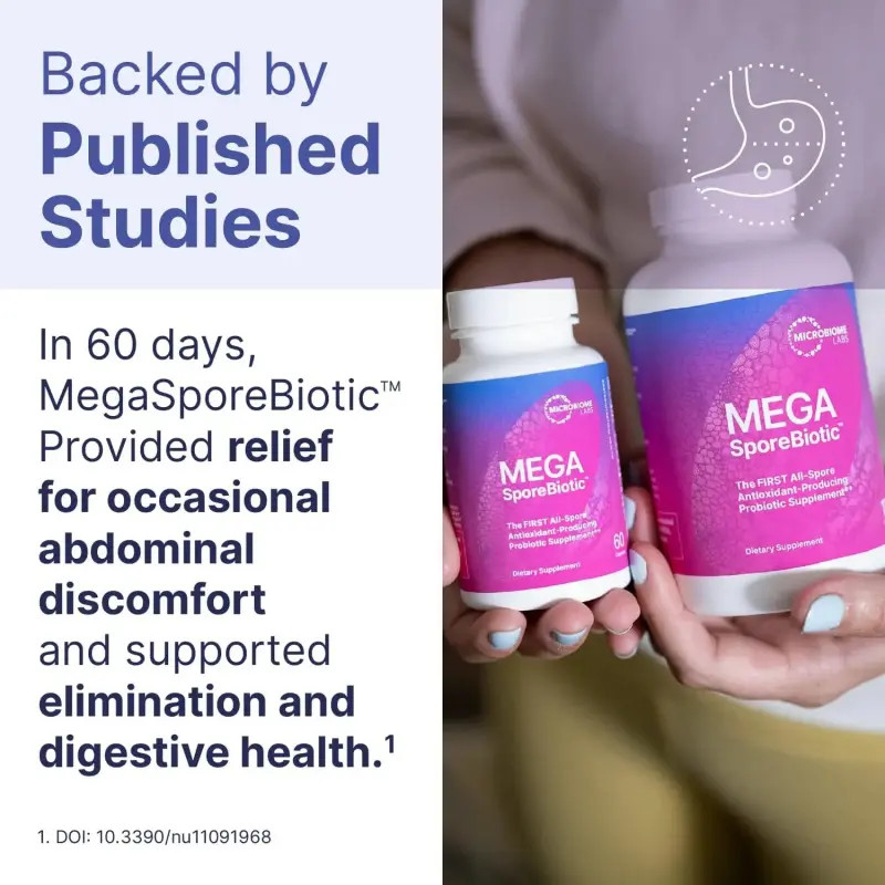 NEW！Mega Sporebiotic 60 Capsules Microbiome Labs, probiotic supplement – 3 PACK