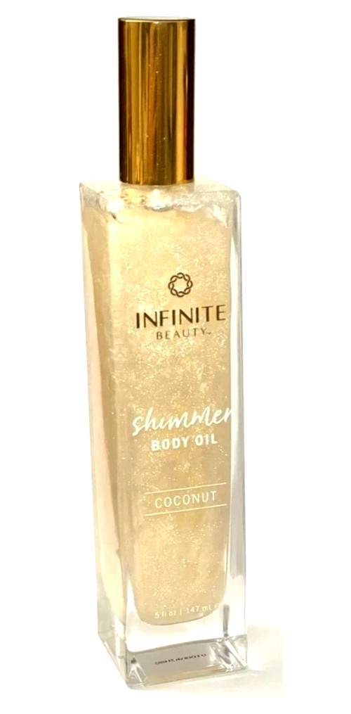 INFINITE Beauty 5 fl.oz Shimmer Body Oil Coconut Oil, NEW!!