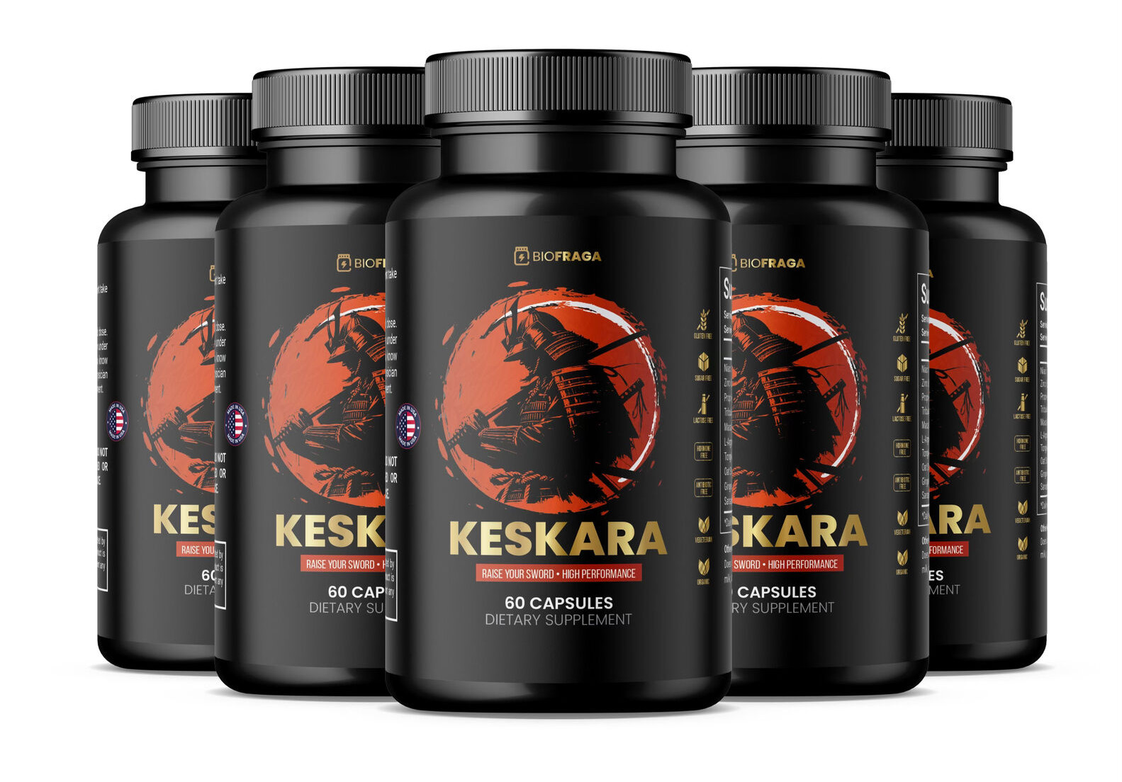 (5 bottles) keskara pills for ED Keskara male supplement 300Capsules New BiggerD