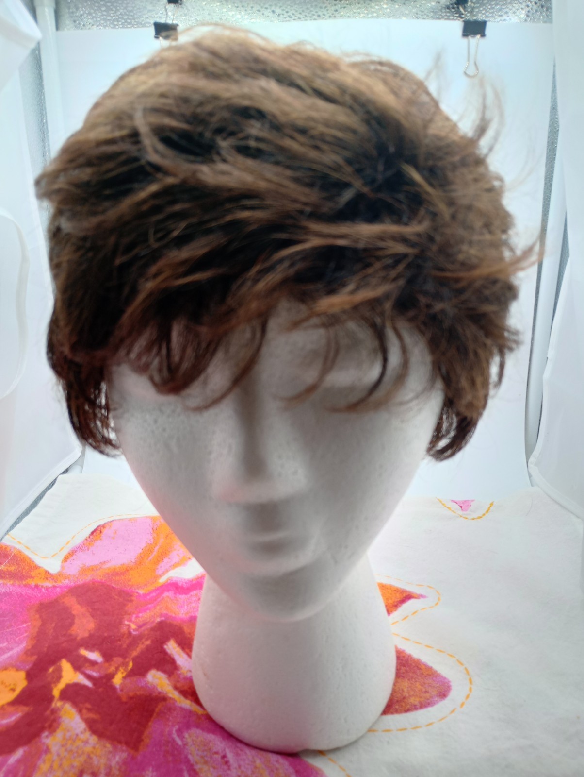 Wig Womens 100% Modacrylic Fiber*Made in Indonesia*Brown ” Shag Silhouette