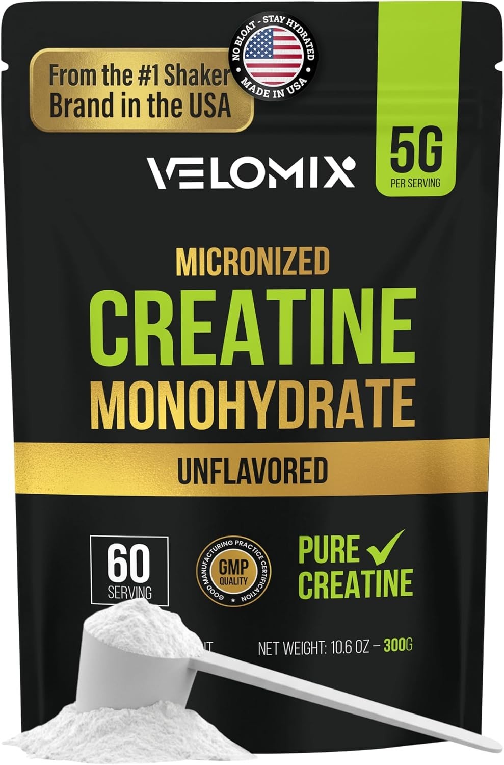 Creatine Monohydrate Powder 300g 60 Servings Pure