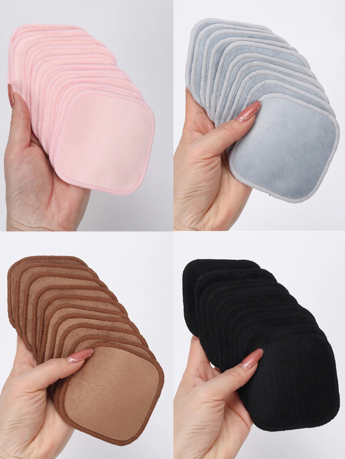 10PCS Super Soft Reusable Makeup Remover Pads – Crystal Square Cleansing Set