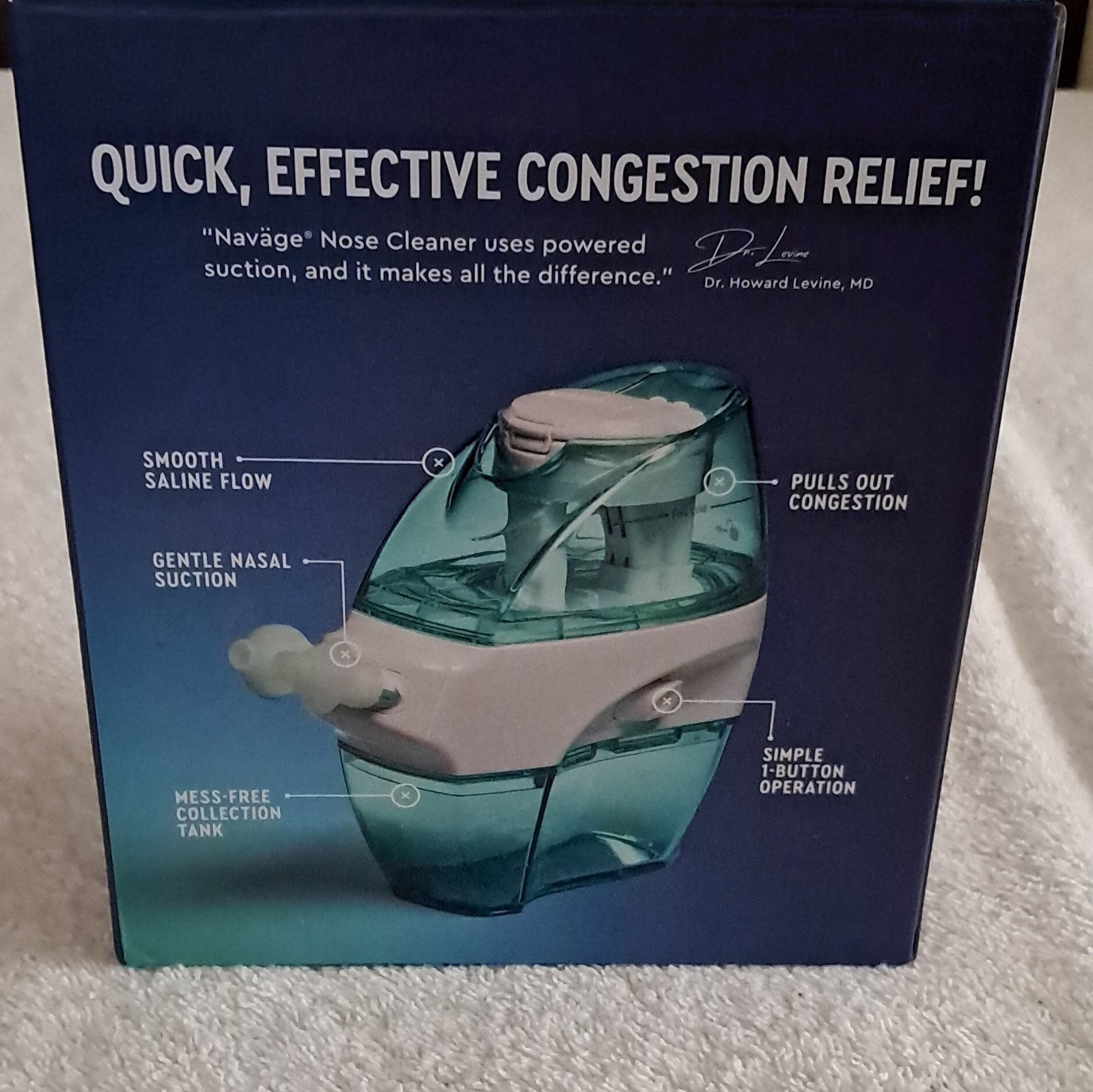 Naväge Sinus Irrigation System SDG-2 Blue/White Drug-Free Easy to Use