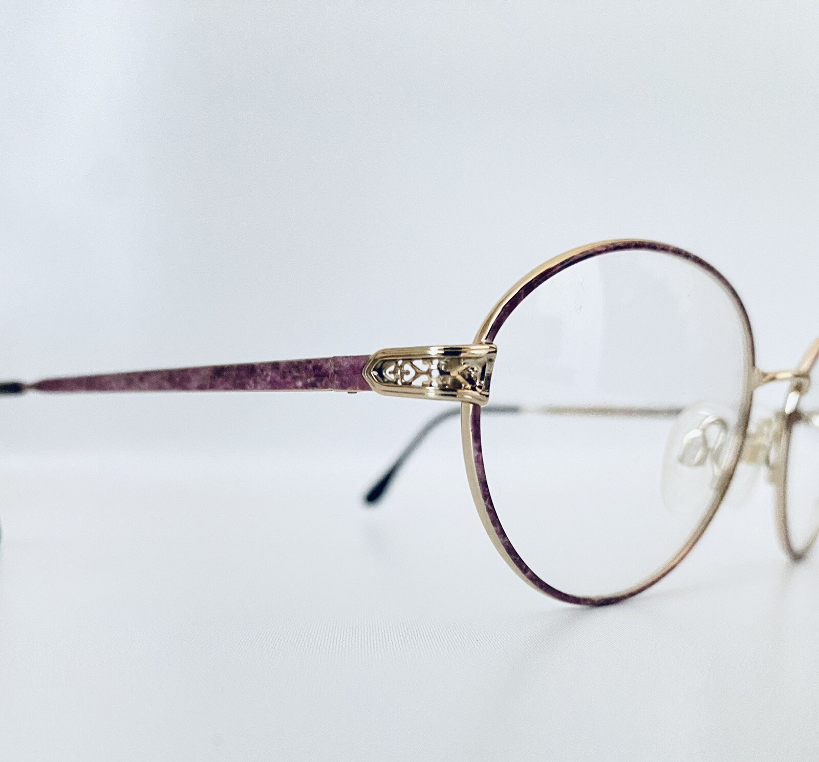Fantasy Marcolin 7166 642 Purple Gold Eyeglasses Italy 53 18 135 New