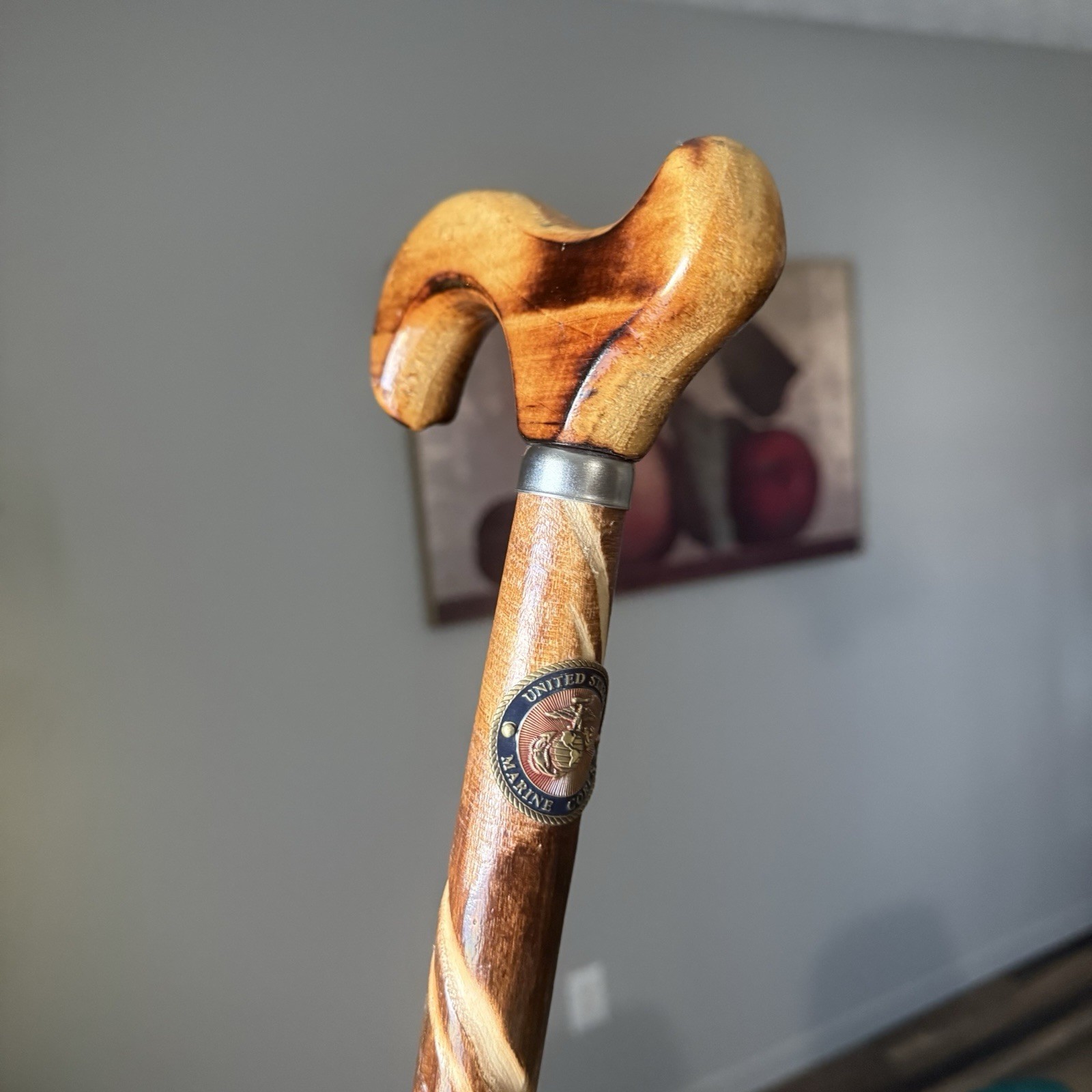 Walking Cane Stick Mobility USMC United State Marine Corps Handcrafted 35”