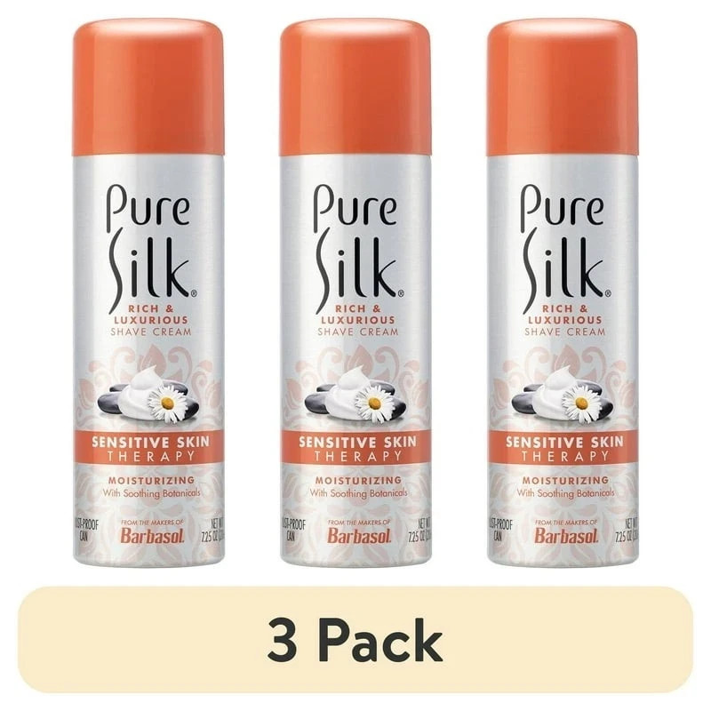 (3 pack) Pure Silk Sensitive Skin Spa Therapy Shave Cream for Women 7.25 oz each
