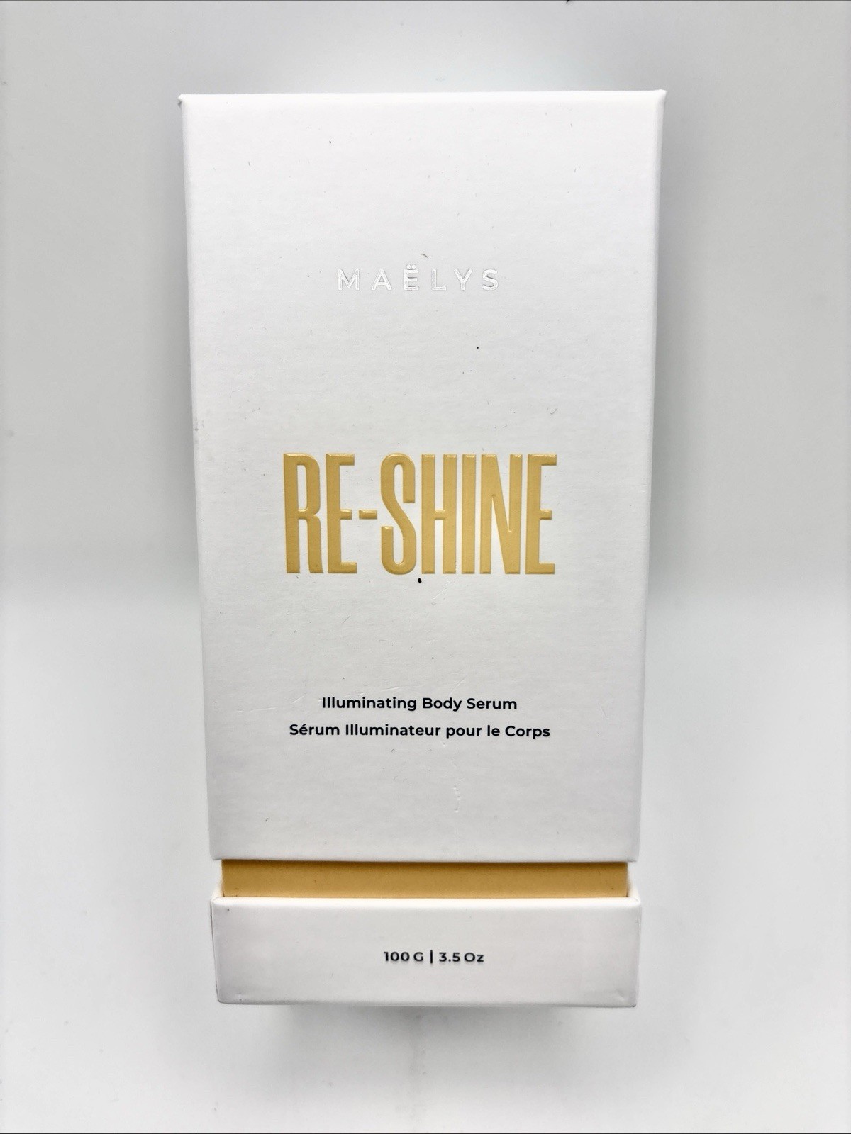 MAELYS RE-SHINE Illuminating Body Serum – 3.5 oz/100 g – New in Box – Sealed