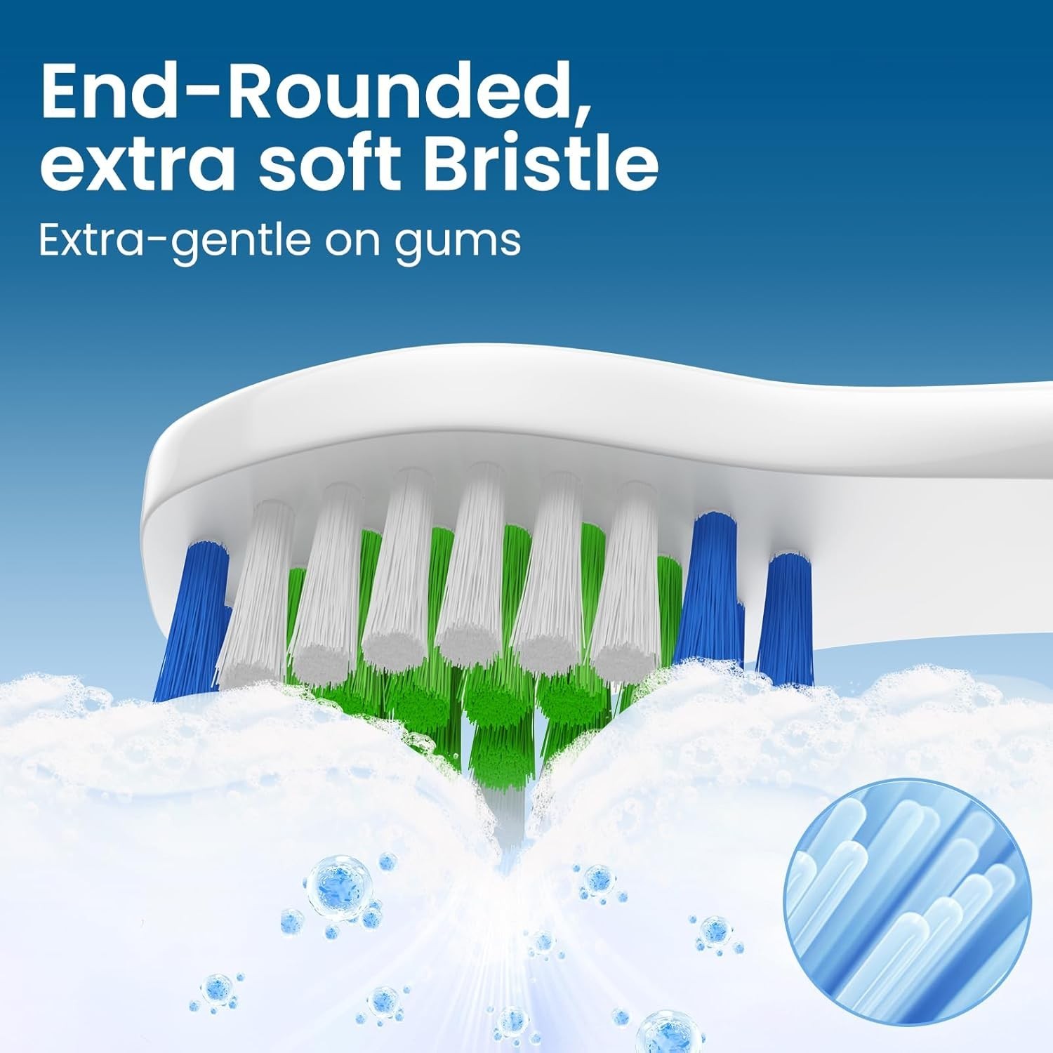 10 Pack Replacement Brush Heads Compatible with Bitvae D2 Electric Toothbrush