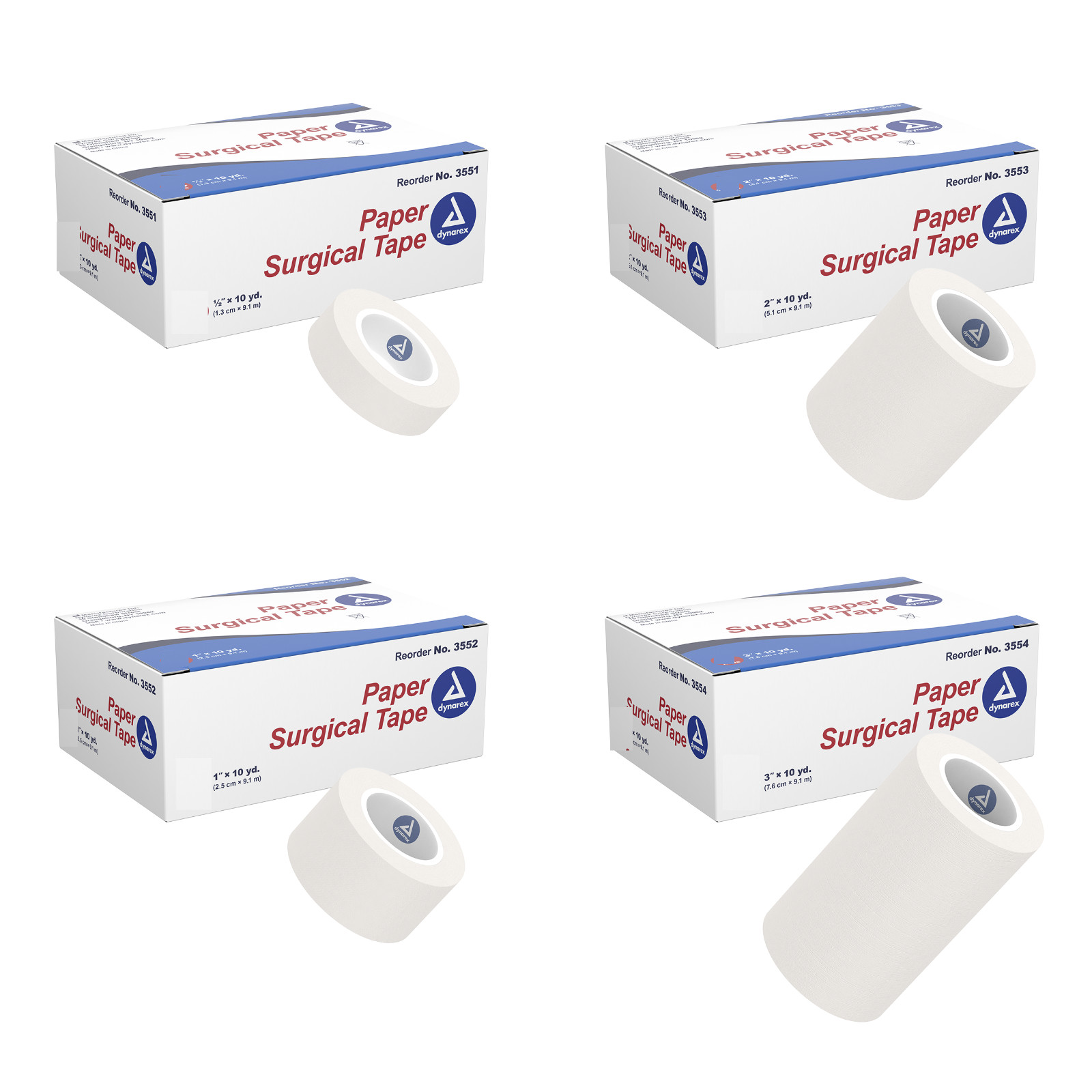 Medical Grade Paper Surgical Tape, Skin Friendly 1/2, 1, 2, 3 in 10 yds 20% OFF&