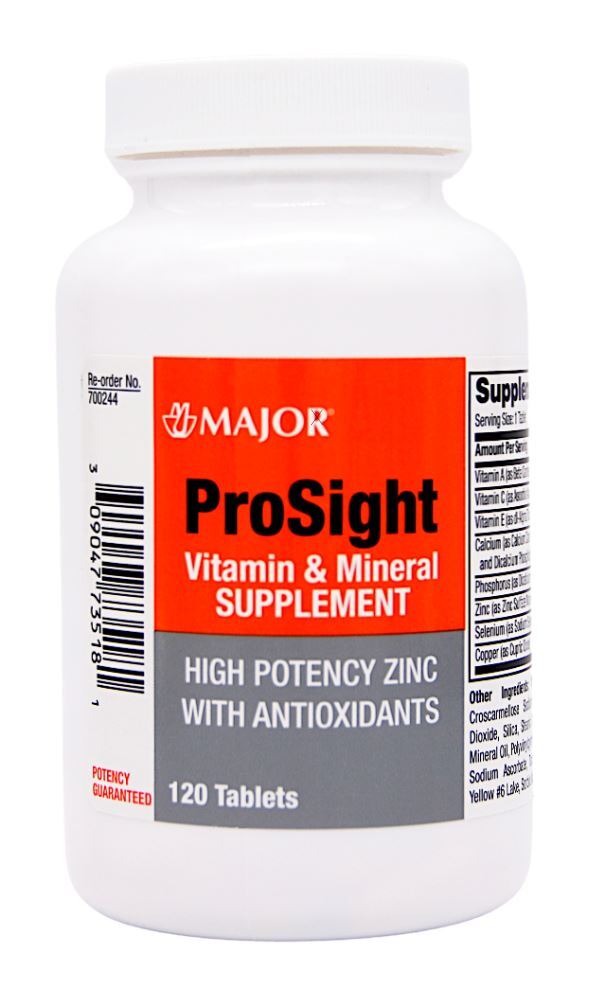 Major ProSight Eye Multivitamin with Zinc – 120 Tablets | Ocuvite (Exp 5-2025)