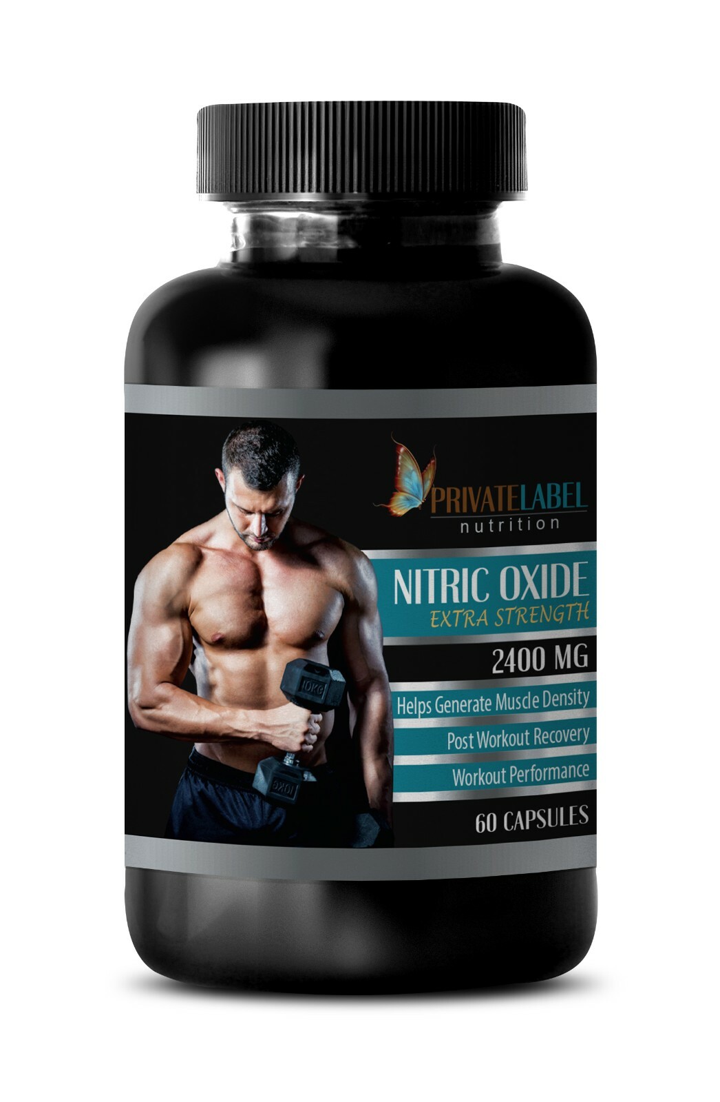 Muscle Growth Tablets – NITRIC OXIDE 2400mg – Enormous Gain In Lean Mass – 1 Bot