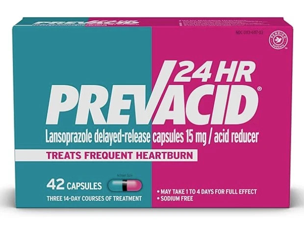 Prevacid 24 Hour Acid Reducer, 15 mg, 42 Capsules, Exp. 06/2026 *Free Shipping*