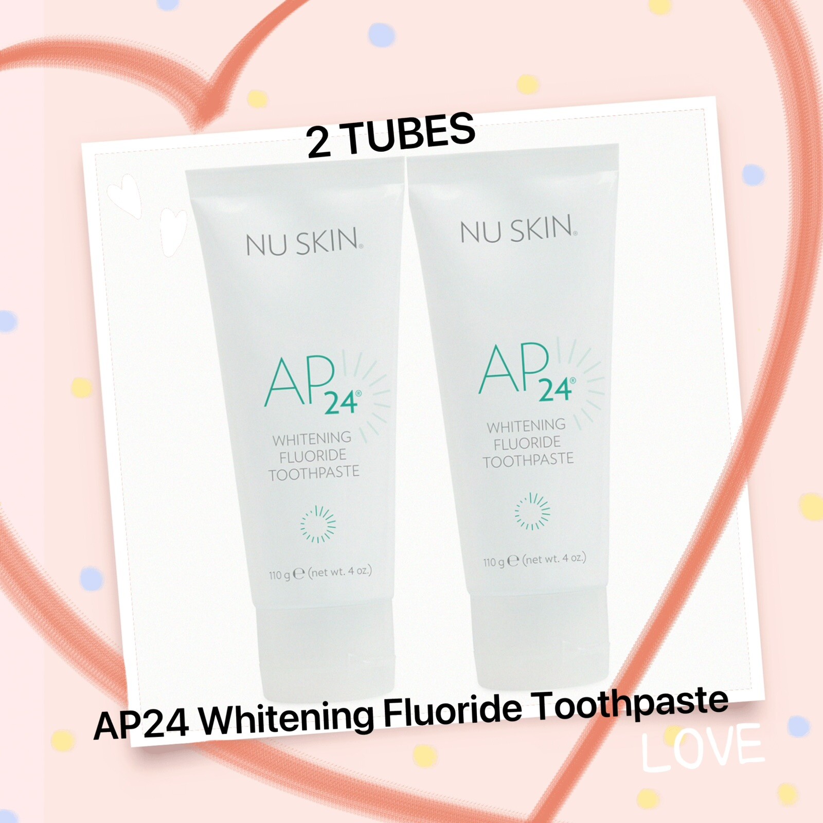 2X Nuskin Nu Skin AUTHENTIC AP24 Whitening Fluoride Toothpaste Exp05/25