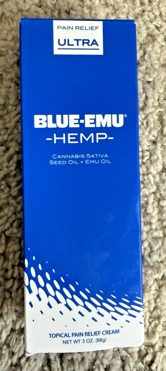 Blue Emu Hemp Cream Pain Relief Ultra For Muscles And Joints Date 09-2026