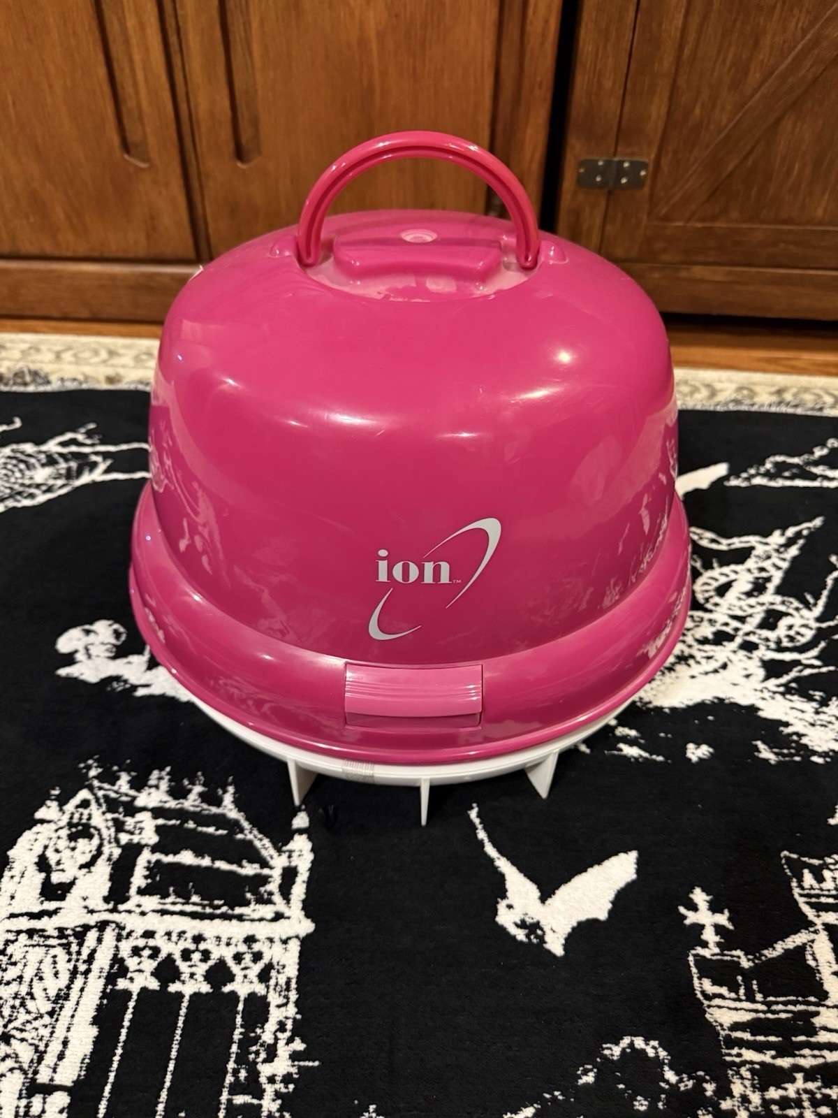 ION HBD-191 Hard Hat Bonnet Pink Portable Hair Dryer Used Tested/Works