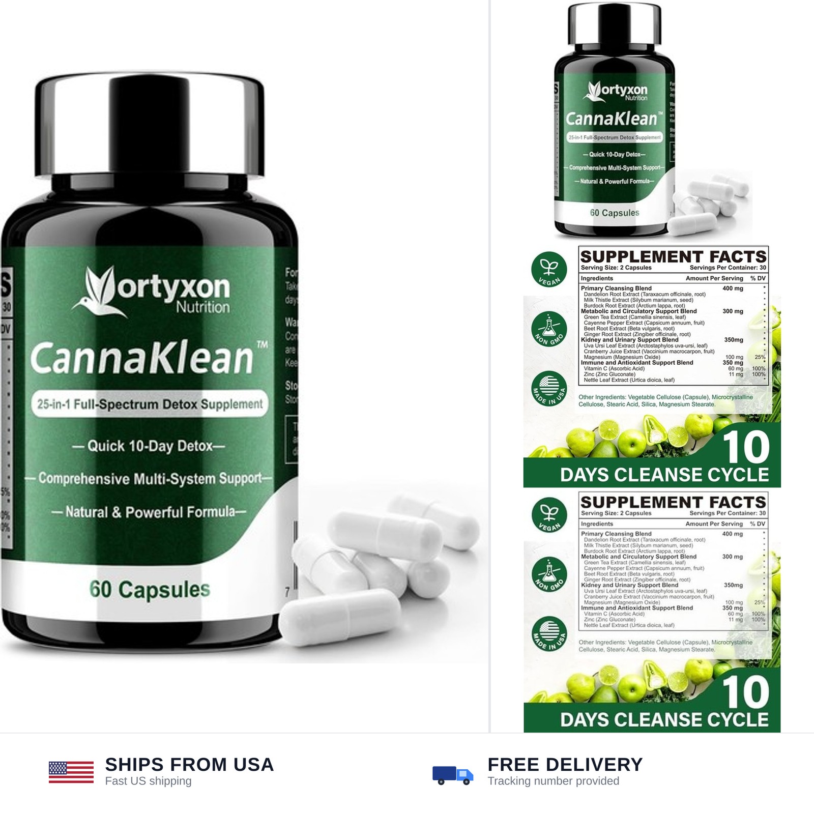 25-in-ONE CannaKlean & Detox Capsules – Natural Detox Cleanse, Natural Herbal…