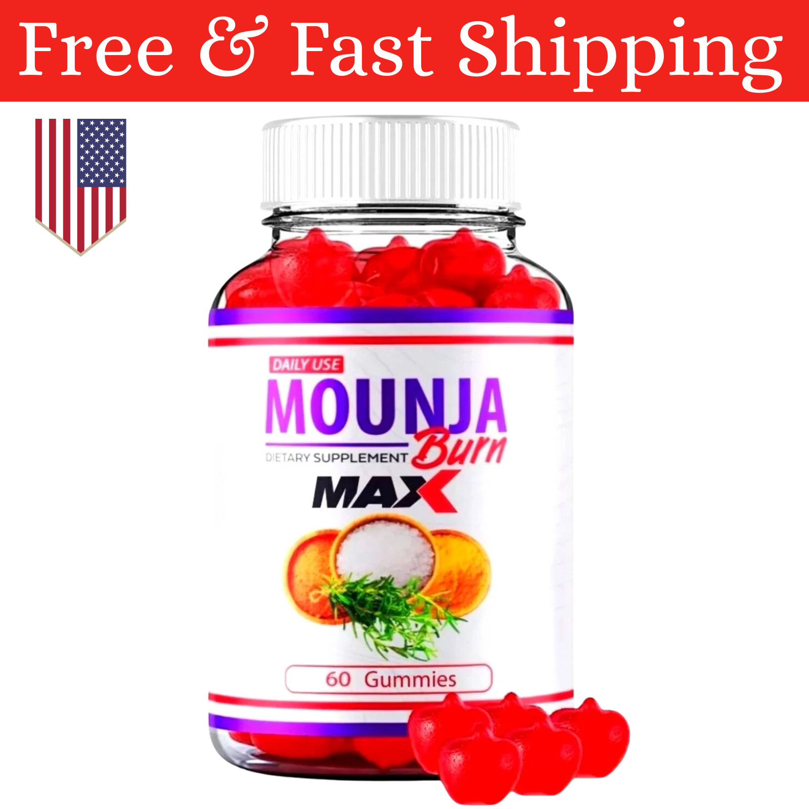 Mounja Burn Max Gummies, MounjaBurn Max Weight Loss Gummies – 60 Gummies