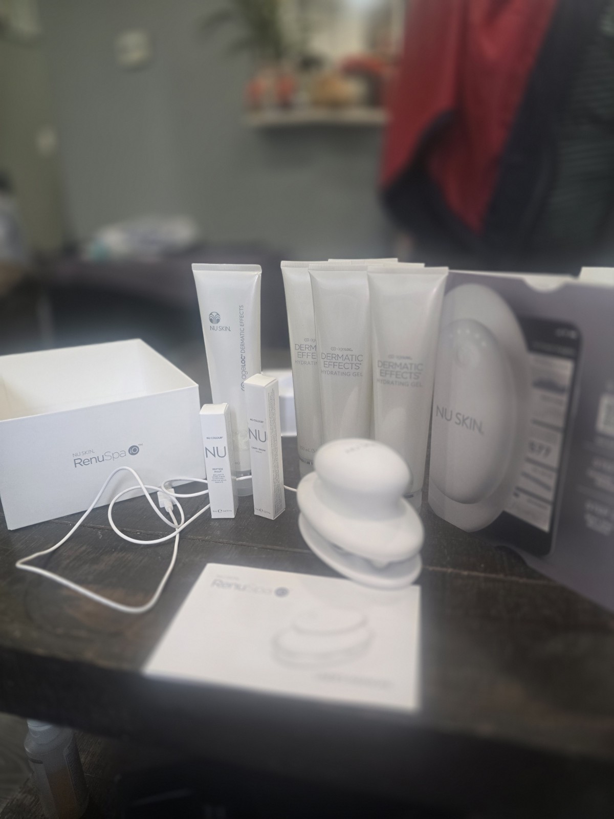 Nu Skin RenuSpa iO Microcurrent Cordless Body Massager Kit Gel 150mL