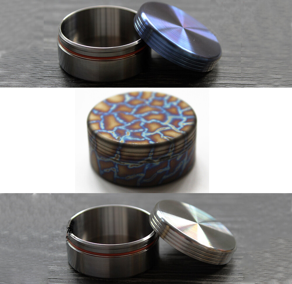 Titanium Alloy Waterproof Container Pill Box Travel Outdoor EDC Tool Keychain