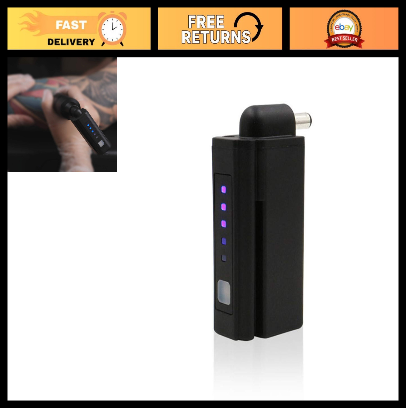 Wireless Mini Tattoo Battery 3.7V 1600mAh – 3 Hours Continuous Power Supply