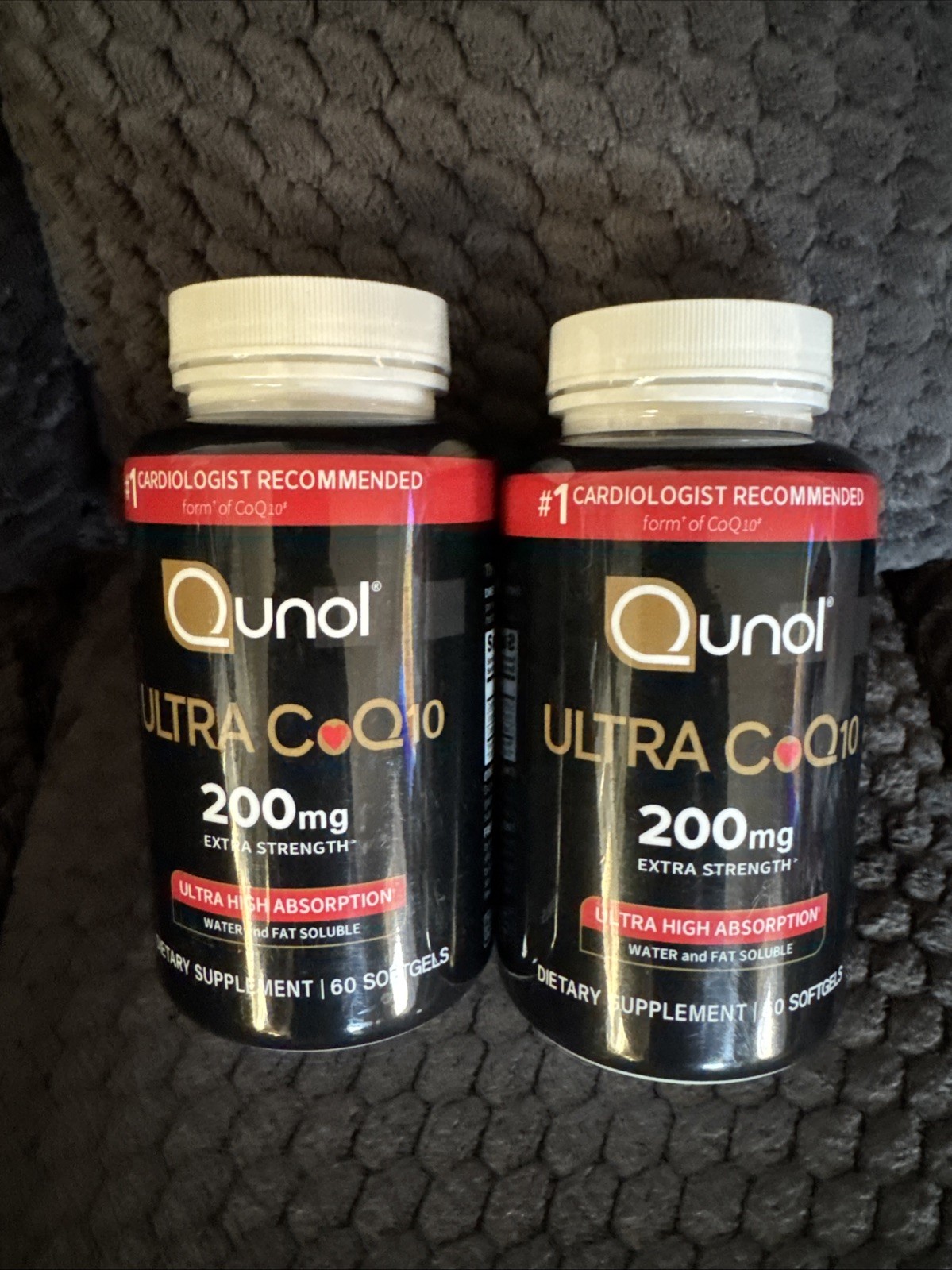 2 pack Qunol ULTRA CoQ10 200mg 60 softgels Each Exp 6/2027
