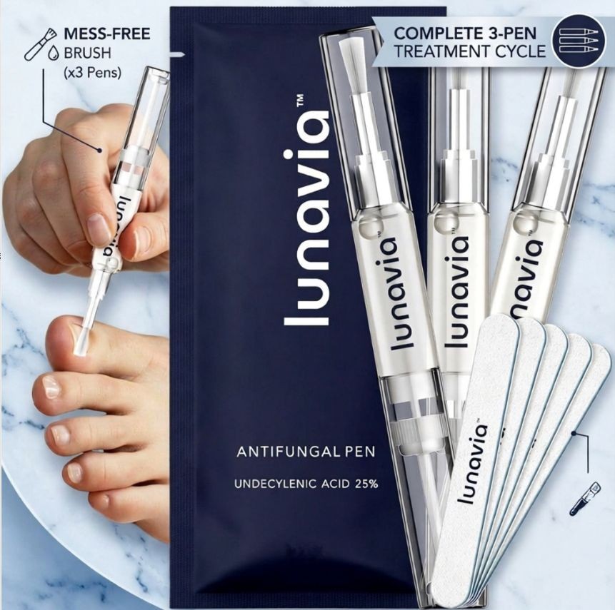 3-Pack Lunavia Daily Nail Care Pen Cuticle Condition Oil Grooming Tool Set 9ml
