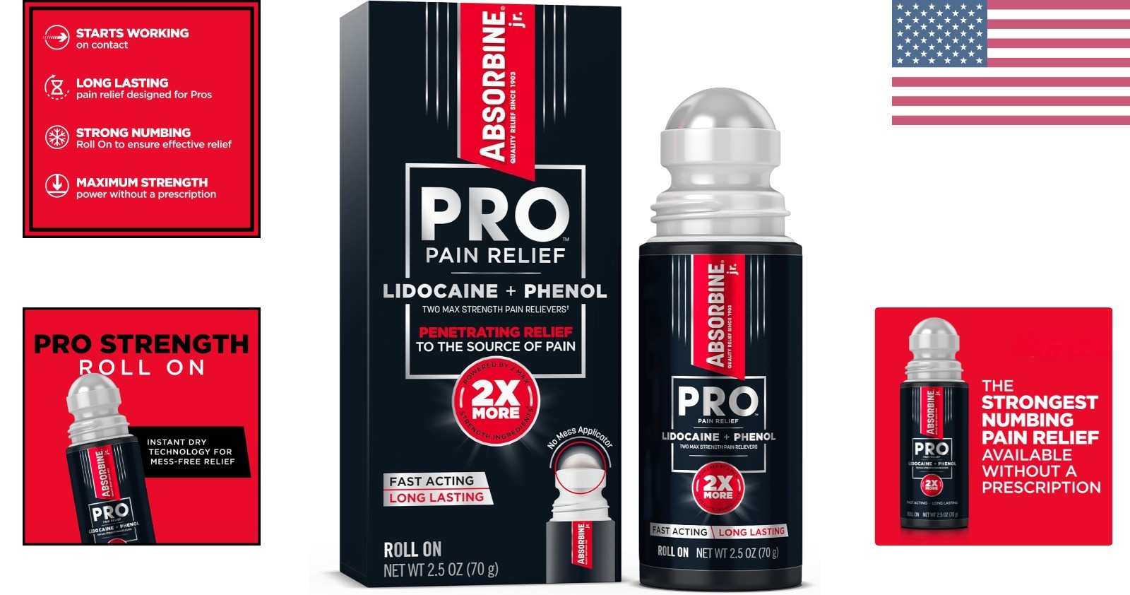 PRO Maximum Strength Lidocaine Roll-On – Fast-Acting, Long-Lasting Pain Relie…