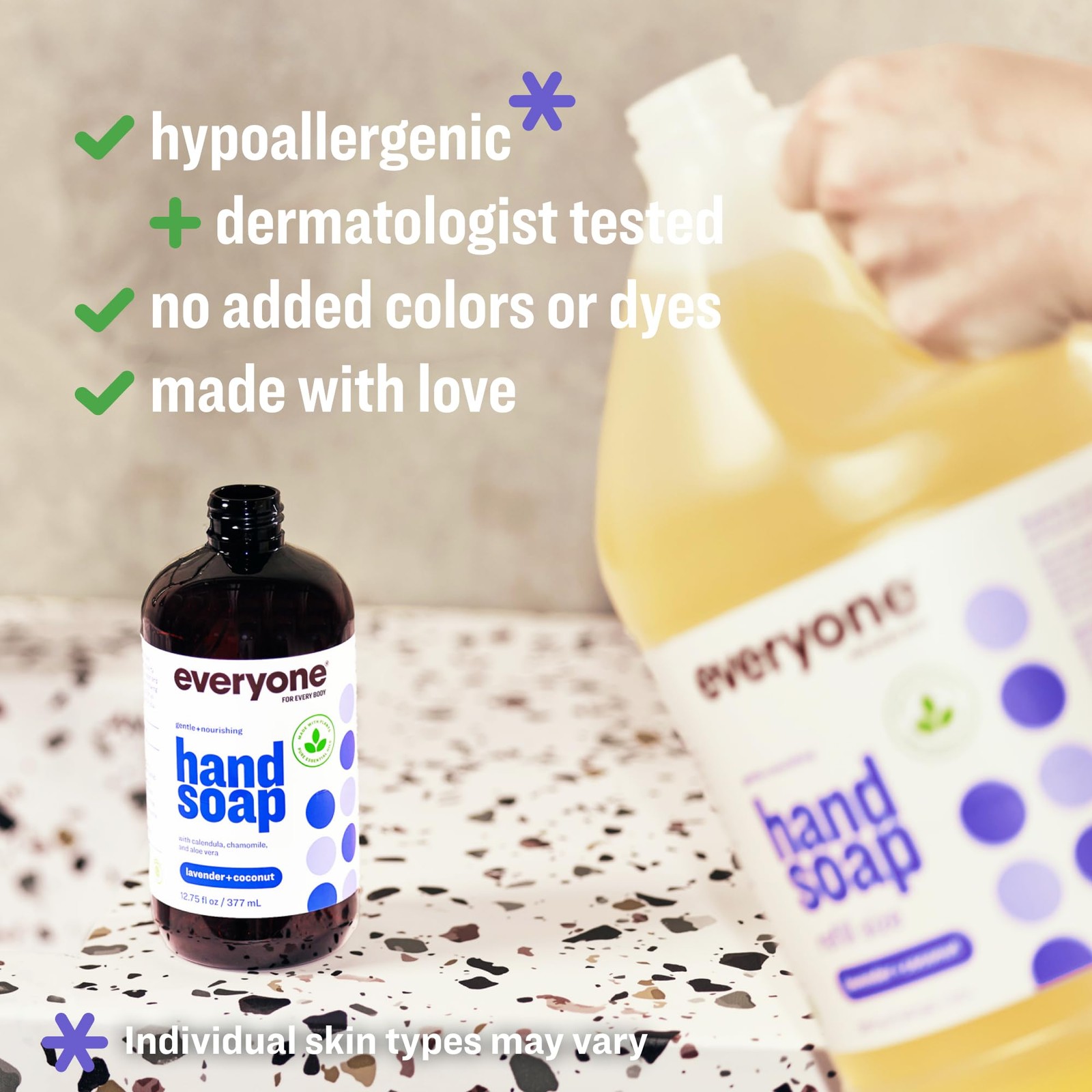 Everyone Liquid Hand Soap Refill, 1 Gallon, Lavender and Coconut, made with E…