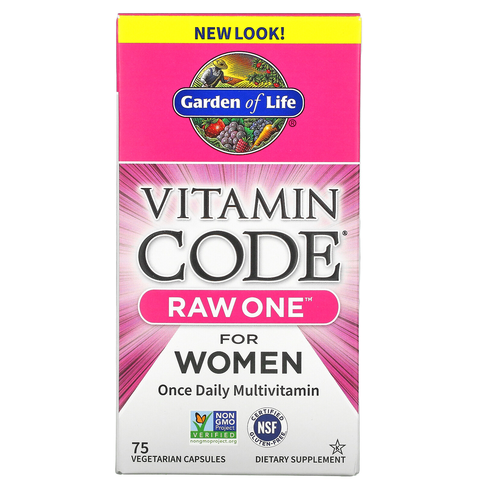 Vitamin Code, RAW One, Once Daily Multivitamin for Women, 75 Vegetarian Capsules
