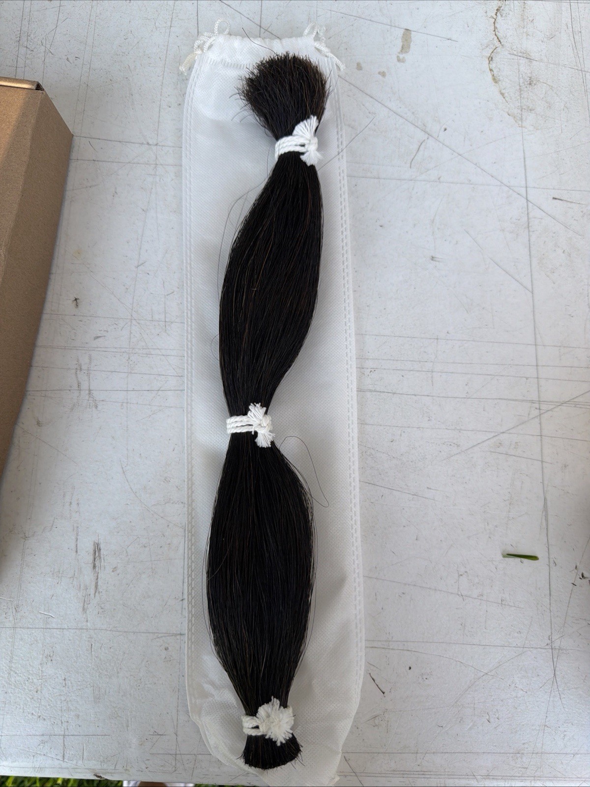 Horse Hair Remy Straight Black Weft Hair Extension, 11-20 in, 1 Piece
