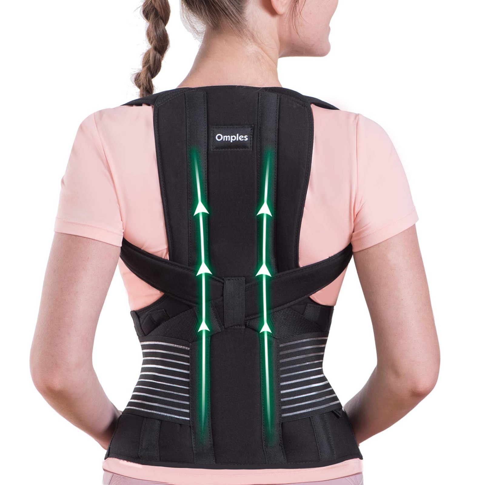 Posture Corrector Thoracic Back Brace Support Trainer for Neck Pain Relief, Larg