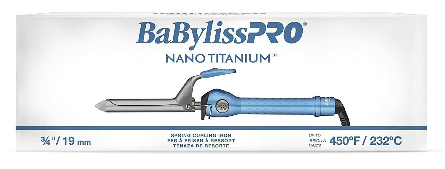 BaBylissPRO Nano Titanium ¾” Spring Curling Iron | BNT75S