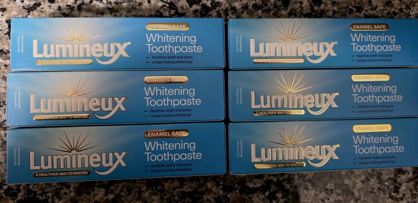6 Tubes Lumineux Enamel Safe Whitening Toothpaste Each 3.74 fl oz