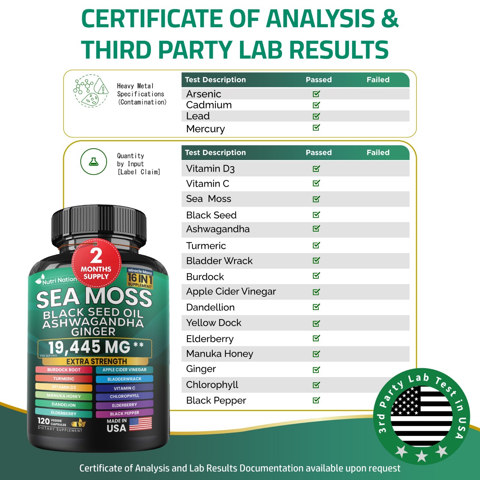 Dynamic Energy Boost Bundle – Sea Moss 7000mg,Black Seed Oil 4000mg/ Shilajit