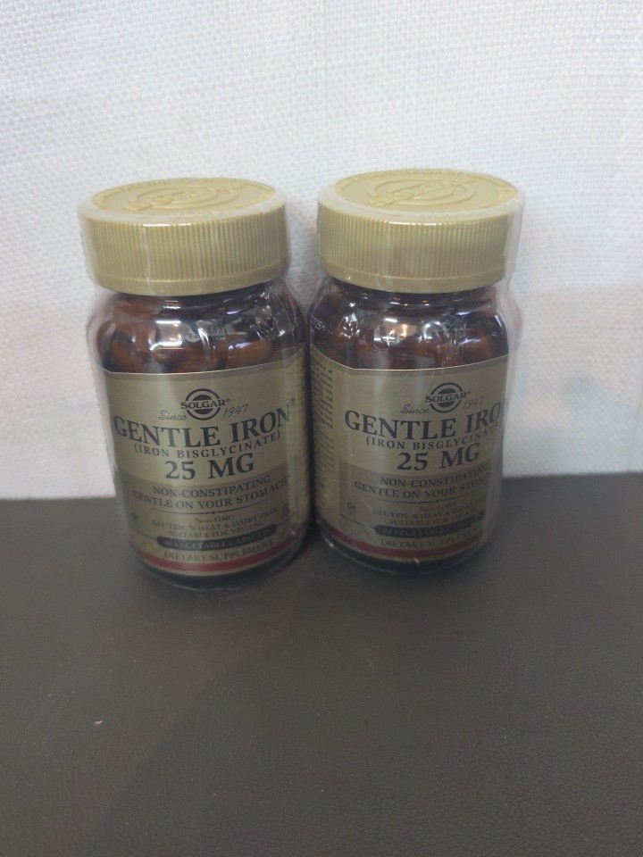 Solgar Gentle Iron Vegetable Capsules – 25mg – 180 Count – Ex: 8/27