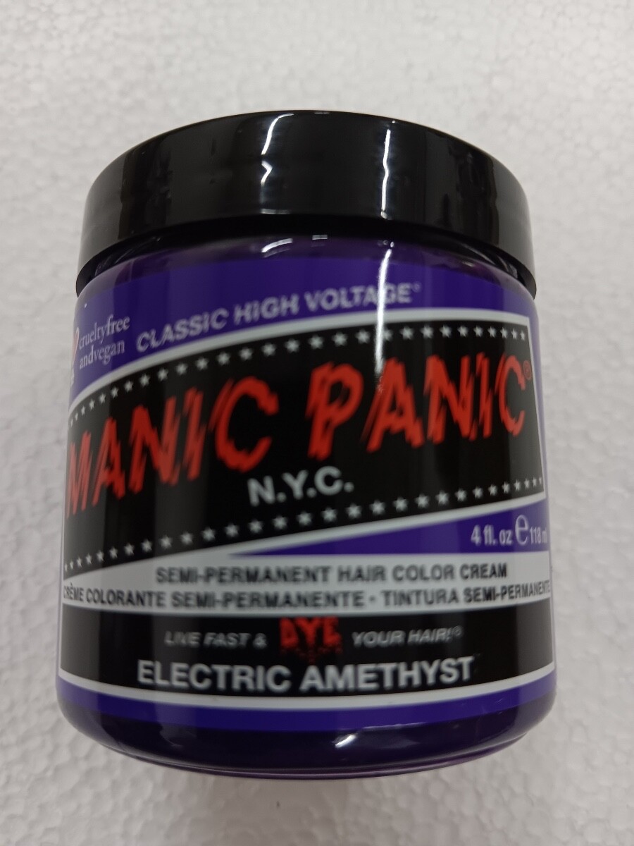 Manic Panic Vegan Semi Permanent Hair Dye Color Cream 118 mL – ELECTRIC AMETHYST