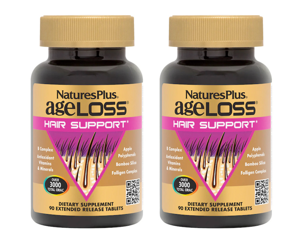 Nature’s Plus Ageloss Hair Support Extended Release 90 tablets (2 PACK)