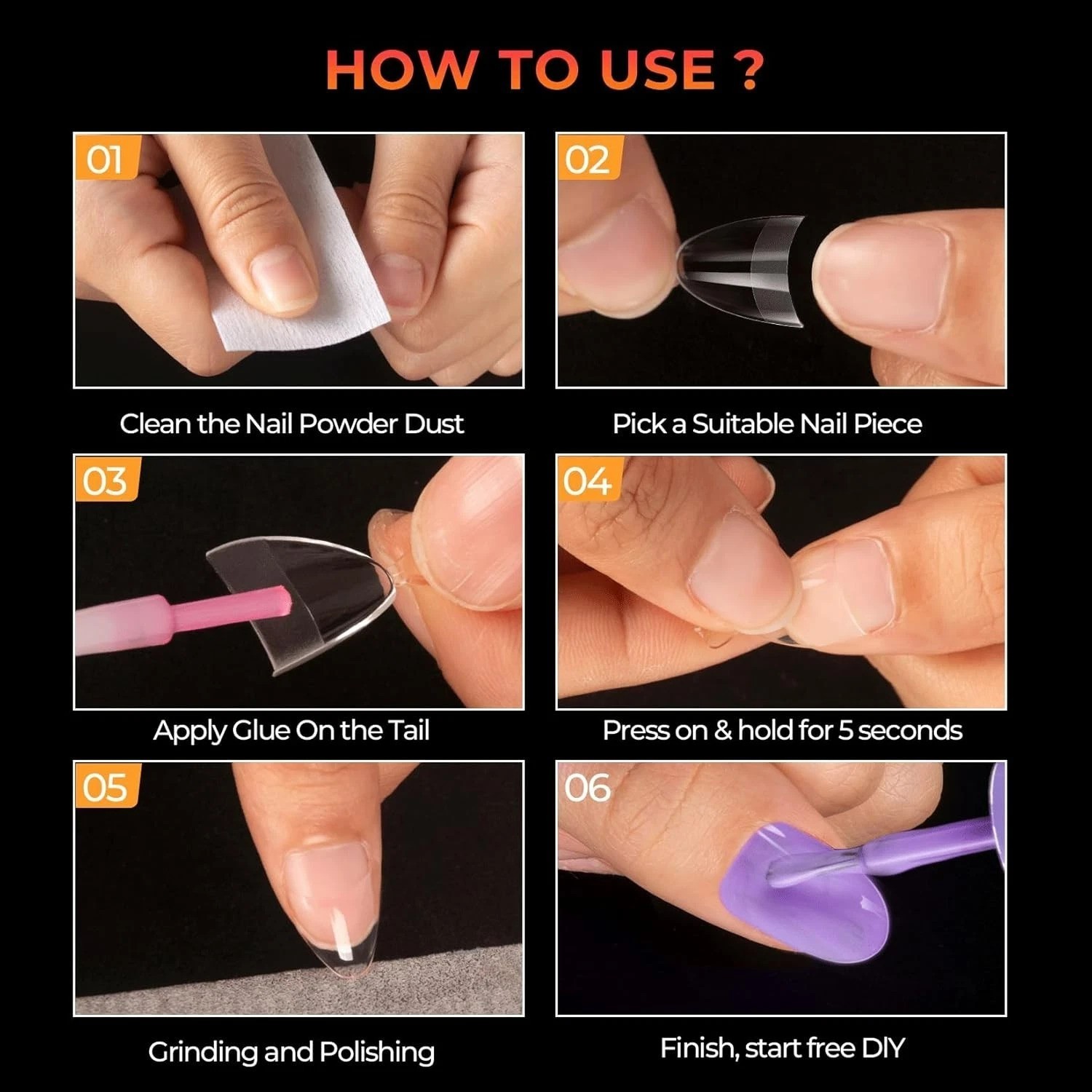 Versatile 240PCS Short Almond Soft Gel Nail Tips | Perfect for At-Home Manicure