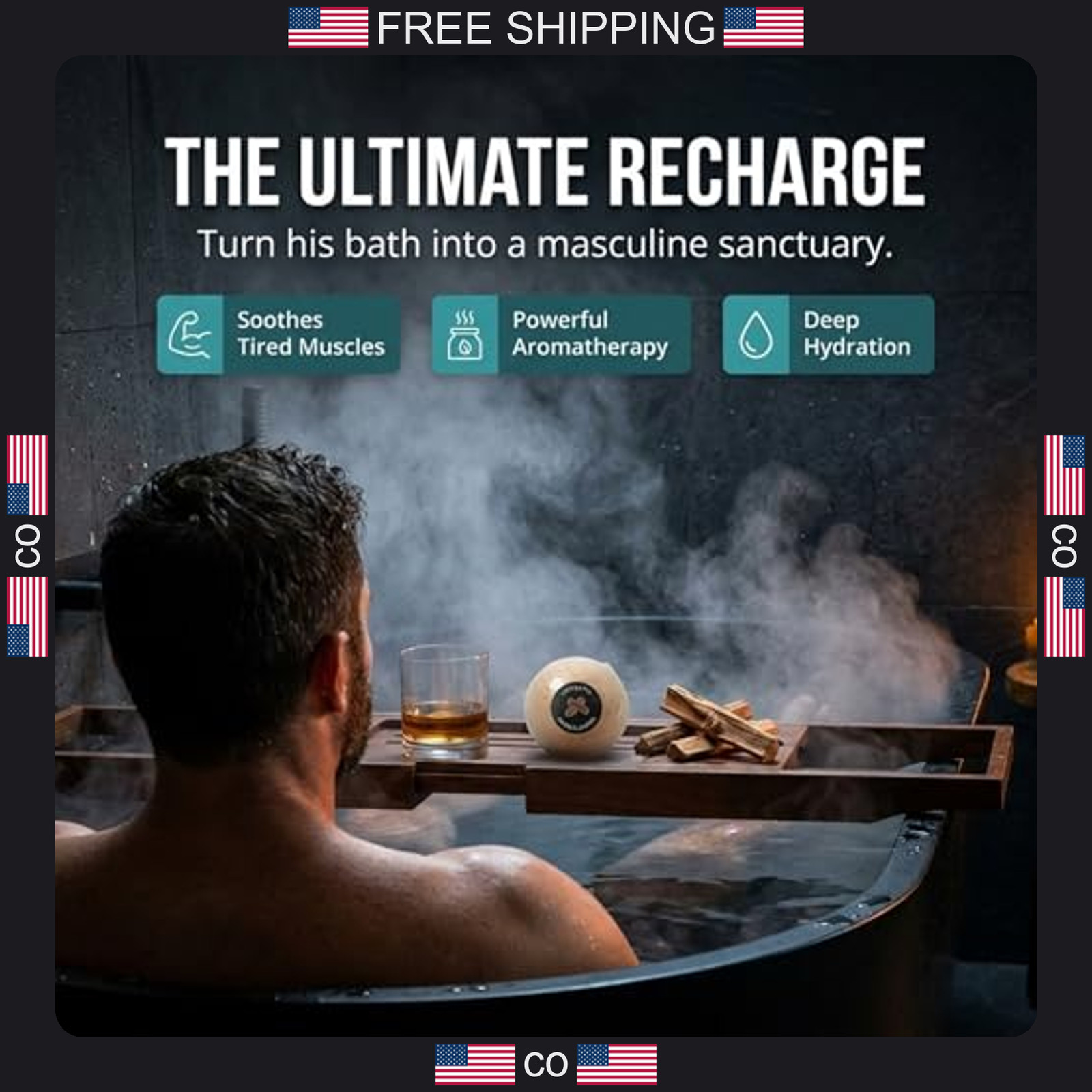 18 Pack Men’s Bath Bombs Aromatherapy Relaxation Gift Set