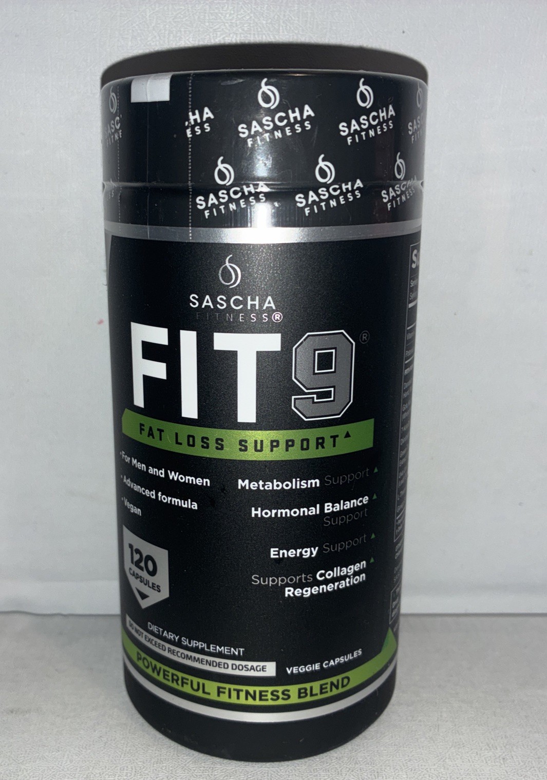 Fit 9 by Sascha Fitness/ Fat Loss Support/ 120 Caps/ Exp 09/2028