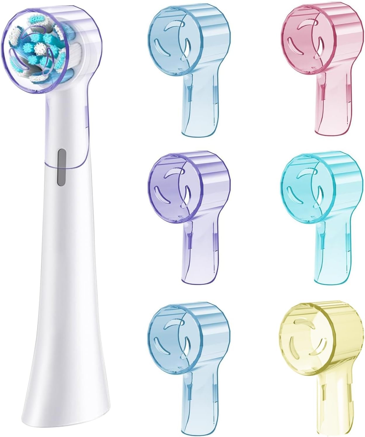 6 Pack Toothbrush Covers for Oral B iO 6 Count (Pack of 1), Multicolor 1