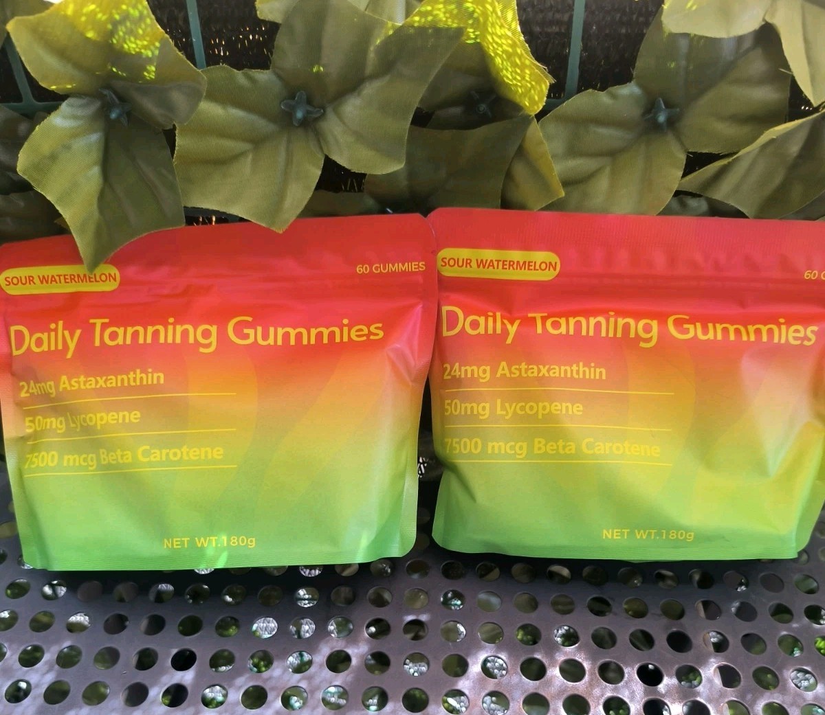 2 Daily Tanning Gummies Supplement 60×2=120 Gummies 60-Day Supply Exp:02/24/2027