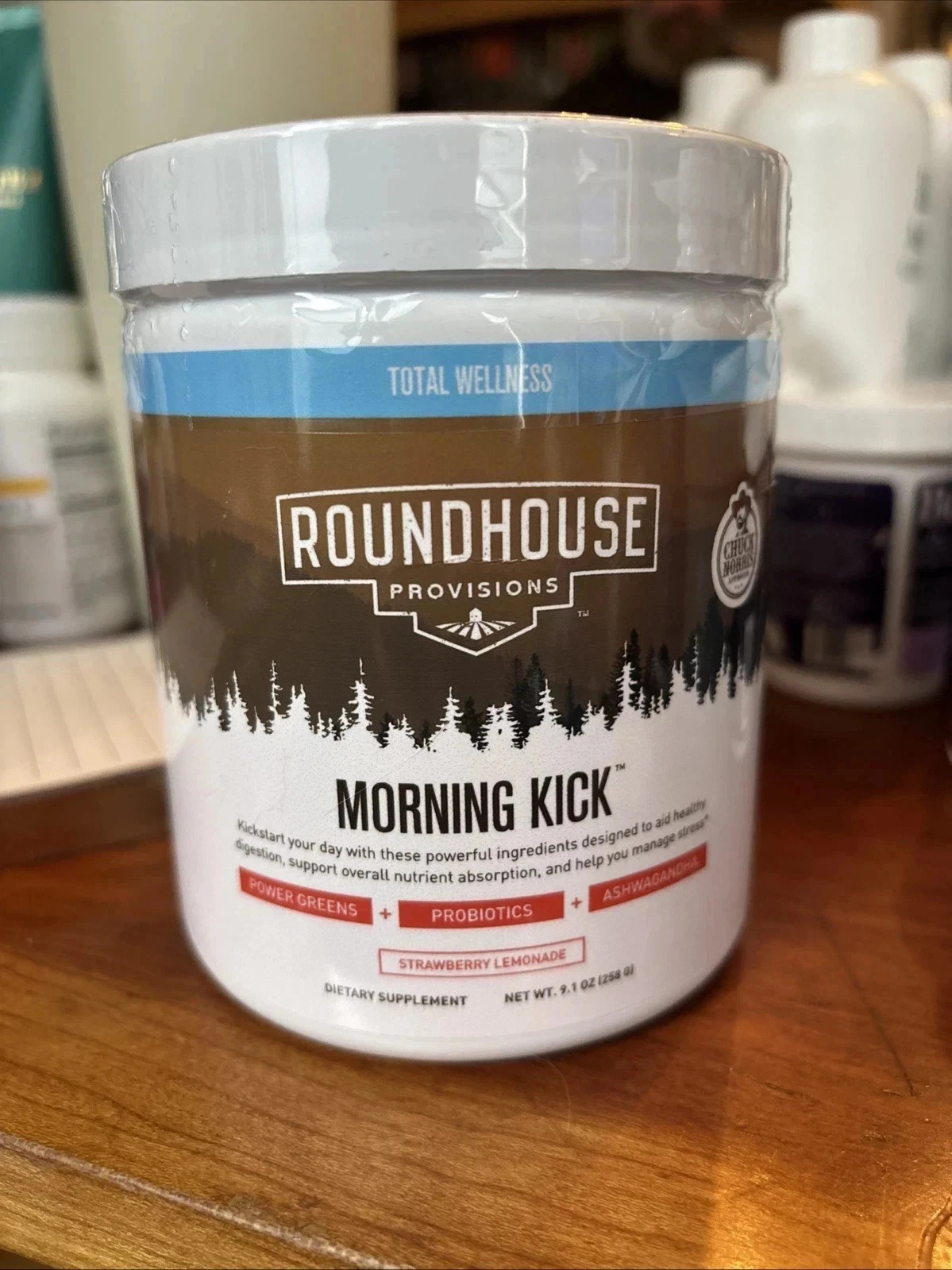 Roundhouse Provisions Morning Kick Powder Strawberry Lemonade 9.1 oz All-in-One