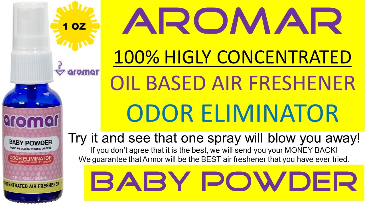BUY 2 GET 1 FREE 😍 AROMAR 100%HIGHLY CONCENTRATED AIR FRESHENER BABY POWDER 1