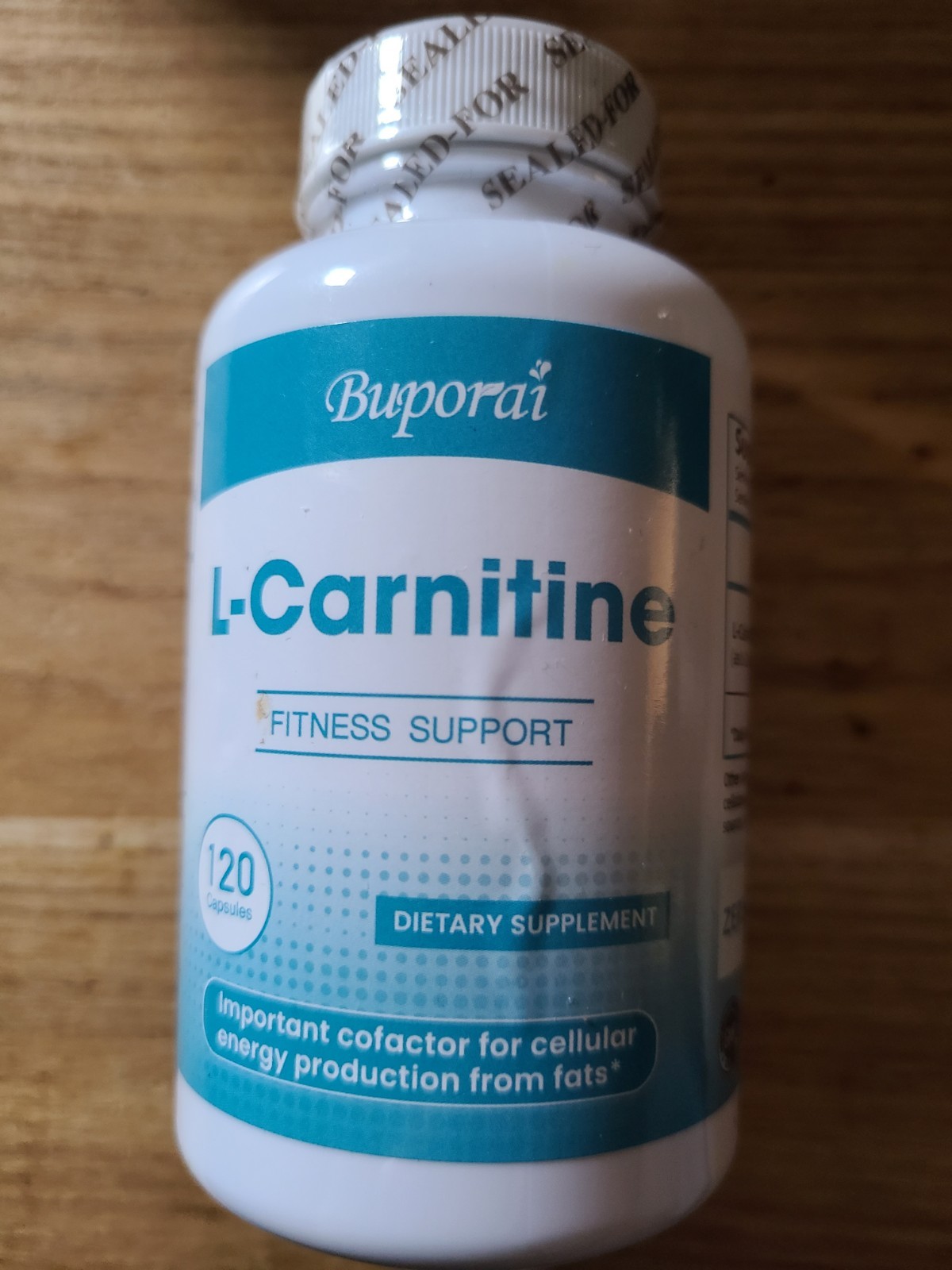 Buporai L-Carnitine Fitness Support 120 Capsules Exp Sept 2026