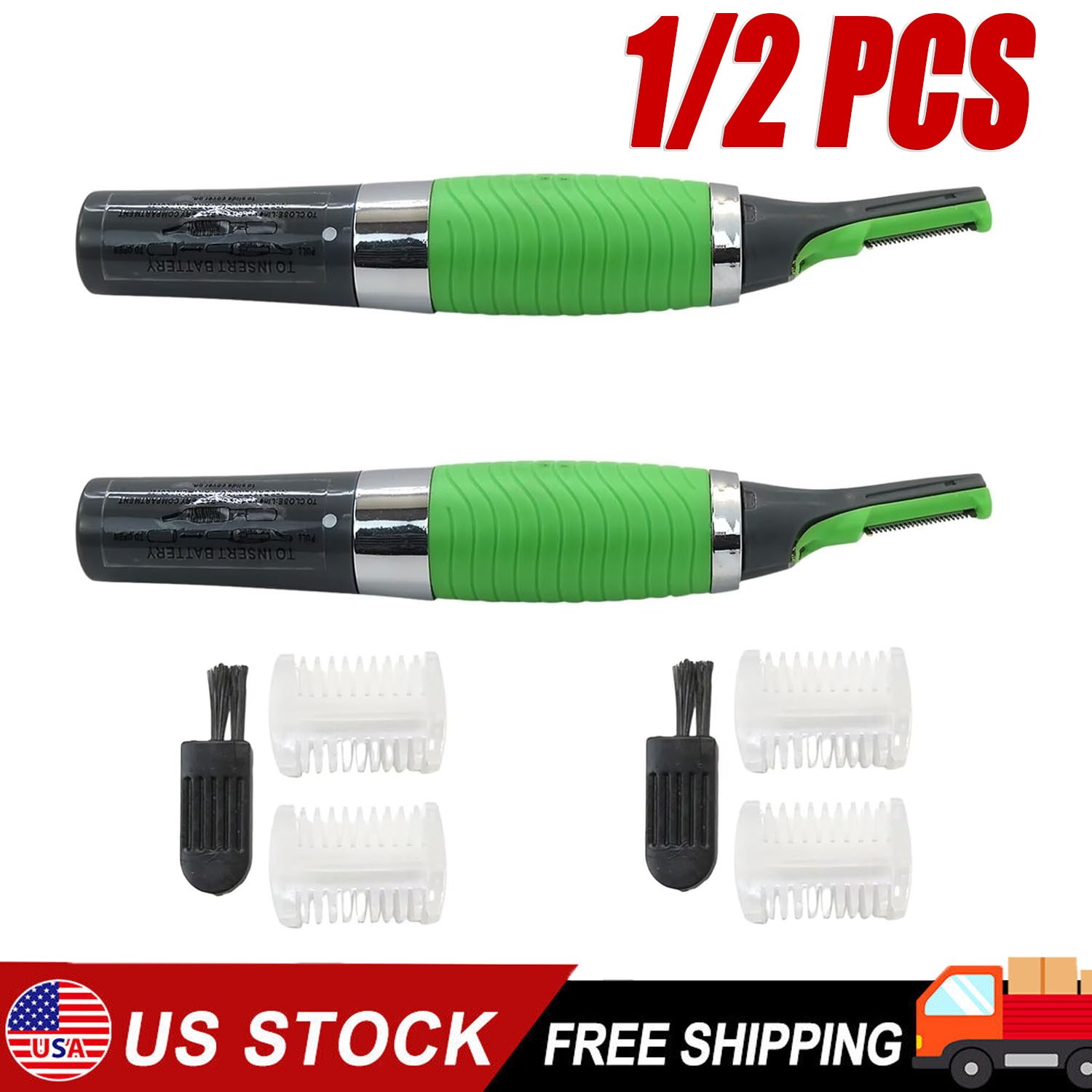 Hot Men Nose Ear Face Neck Eyebrow Hair Mustache Beard Trimmer Shaver Clipper PE